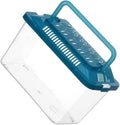 Plastic AquariumTurtle Fish Tank Clear Container Hamster Tank Portable Fish Gecko Habitat Portable Tortoise Terrarium Turtle Habitat, 7.1 X 4.3 X 4.3 Inches, Random Lid Color