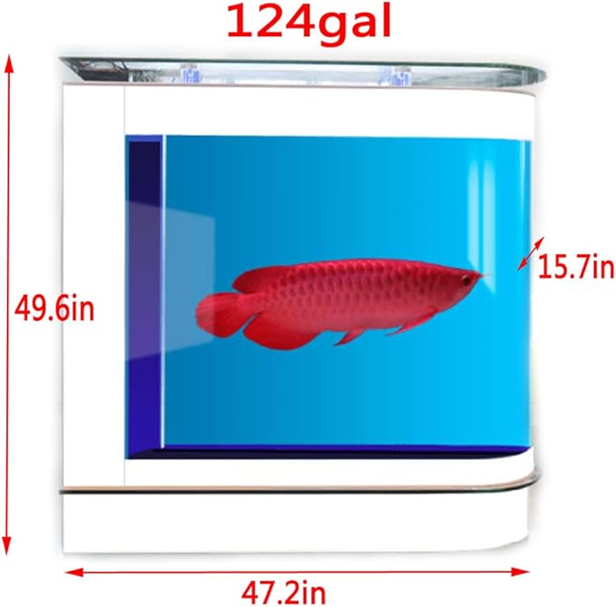 Aquarium Kit Upright Luxury Large Fish Tank 124Gal Large Glass Fishbowl Glsaa bar Table