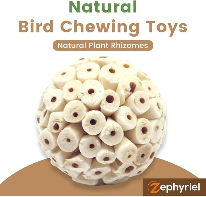 Bird Toys Sola Balls 2.36'' - 6PCS, Bird Foraging Toy, Soft Sola Atta Ball, Parrot Chew Shred Toy for Sharpening Claws and Beaks for Cockatiel, Parakeets, Conure, Love Birds, Budgie and Small Birds