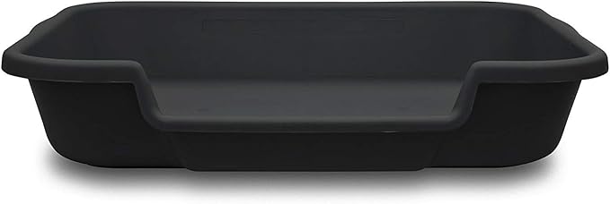 Dog Litter Box, Large Size, Blacksmithe Black, Durable & Pet Safe Puppy Litter Box, Indoor Open Top Entry Dog Litter Pan, Comfortable for Dogs, Great for Dogs up to 20 lbs