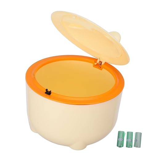 Toyvian 1set Cat Litter Disposal Bin with Capacity Odor-Containment Trash Can for Pet Waste Includes Trash Bags Easy One-Button Operation for Home Use