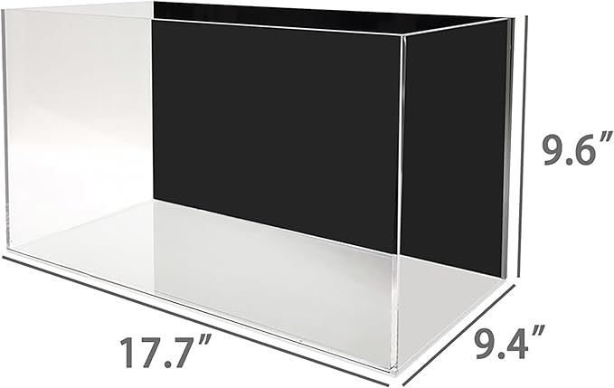 FixtureDisplays® 17.7 X 9.4 X 9.6" 7 Gallon Premium Clear Acrylic Fish Tank 22193