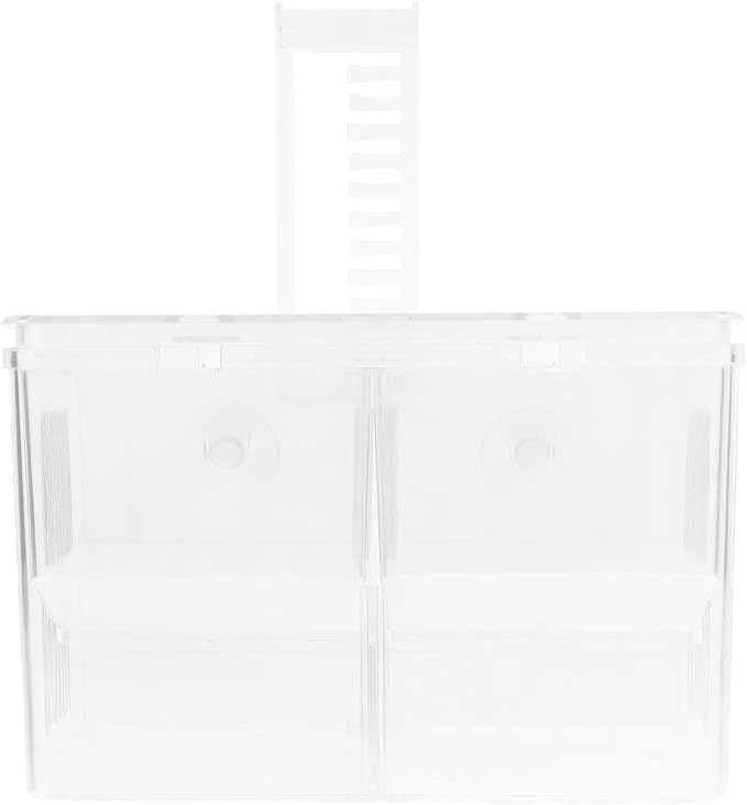 Luxshiny Aquarium Fish Breeding Box Hanging Hatchery Incubator Isolation Tank with Hooks for Guppy Fry Separation and Tropical Fish Nursery