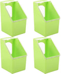 FRCOLOR 4pcs Hanging Pigeon Feeder Bird Cage Feeder with Lid Green Single Hole Bird Food Dispenser for Feeding and Watering Supplies