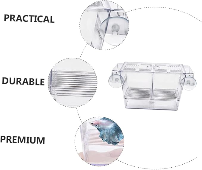 BESPORTBLE Floating Fish Incubation Box Observation Fry Breeding Tank Suction Cup for Aquarium