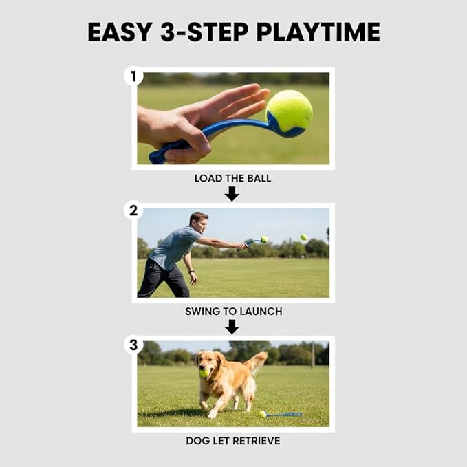 Dog Ball Thrower Launcher, Tennis Ball Launcher, Dog Ball Thrower Launcher and 2 Balls