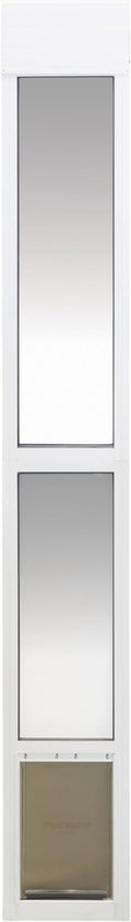 PetSafe 2-Piece Sliding Glass Pet Door - No-Cut DIY Install Doggy Door for Renters - Aluminum Frame - Adjustable Height 75 7/8" to 81" - Ideal for Medium Dogs Up to 40 lbs