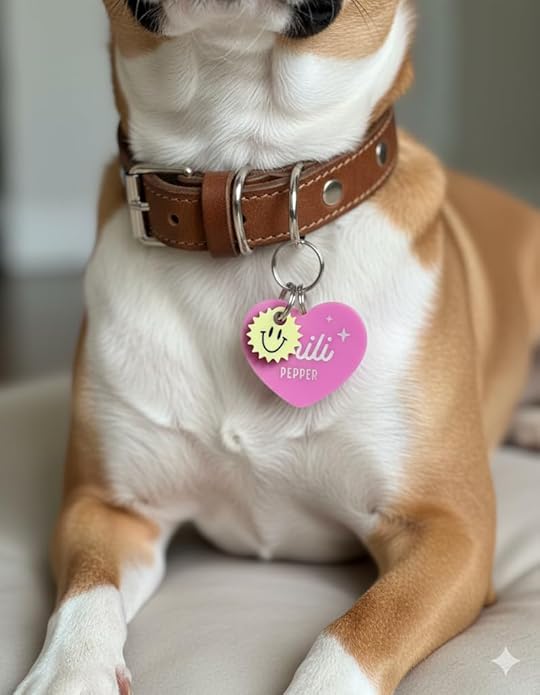 Pet Collar Charms 5-Pack – Stylish Dog & Cat Accessories, Durable and Lightweight Charms for Pet Collars, Easy to Attach, for Pet Lovers