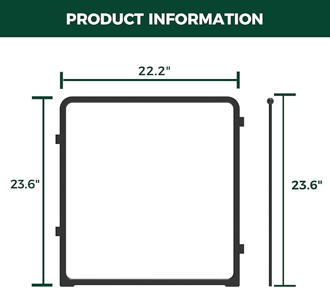 FXW AuraSpace Pro Metal & Acrylic Indoor Dog Playpen, All-Acrylic Clear Heavy-Duty Design, 24" Height 2 Acrylic Panels for Puppies & Small Dogs, Black│Patented