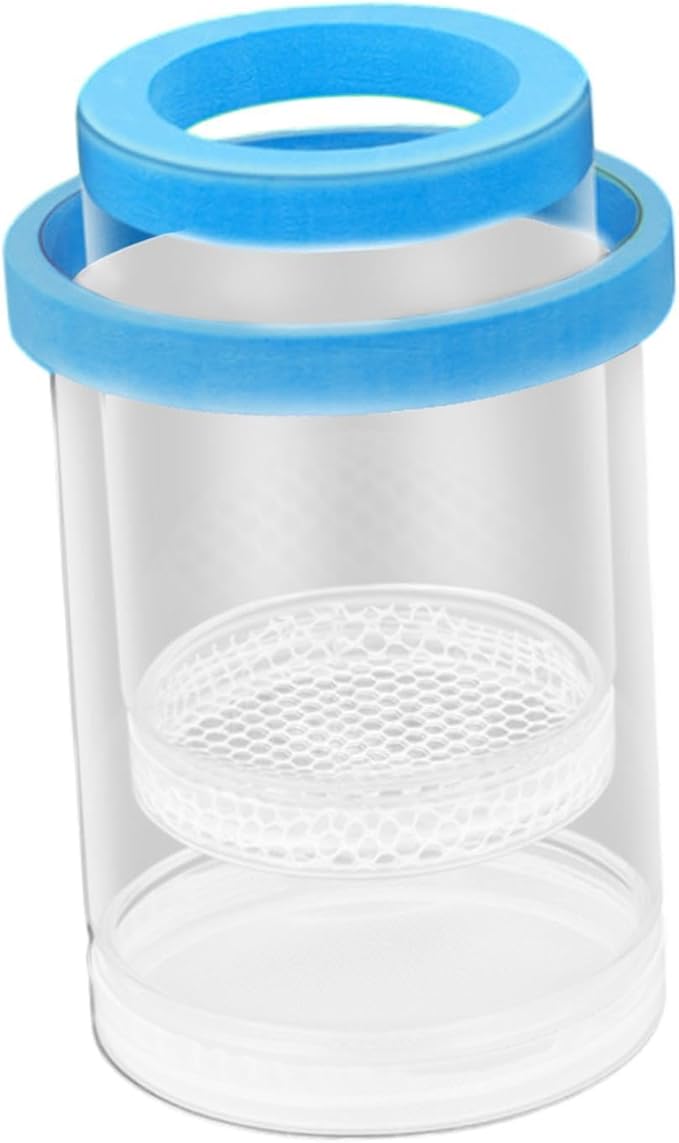 Floating Fish Breeding Isolation Box, Aquarium Breeder Round Spawning Box, Fine Mesh Clear Hatching Box, Aquarium Hatchery Accessory, Style A Blue