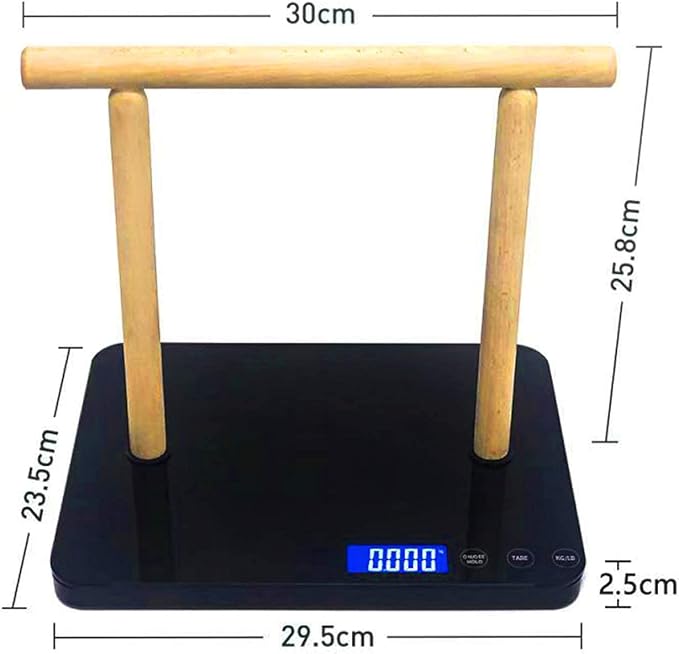Digital Bird Scale with Perch, Scale Grams, Max 44lbs, Capacity with Precision up to 1g, Black, Suitable for Parrot and All Kinds of Bird