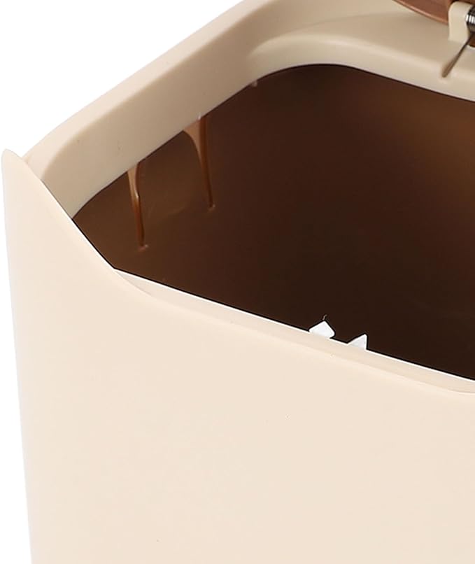 Asixxsix Cat Litter Trash Can, Compact Enclosed with Press Lid for Home Use Multipurpose Mini Garbage Bin Space Saving Easy Clean