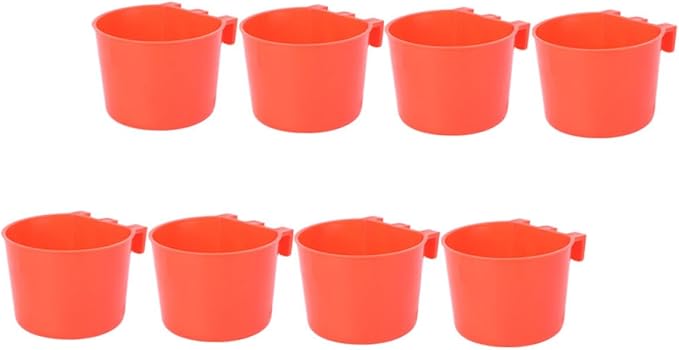 FRCOLOR 24Pcs Bird Bowls Cockatiel Parrot Feeder Container Plastic Feeding Bowl Dispenser Pet Bird Water Bowl for Cage Supplies