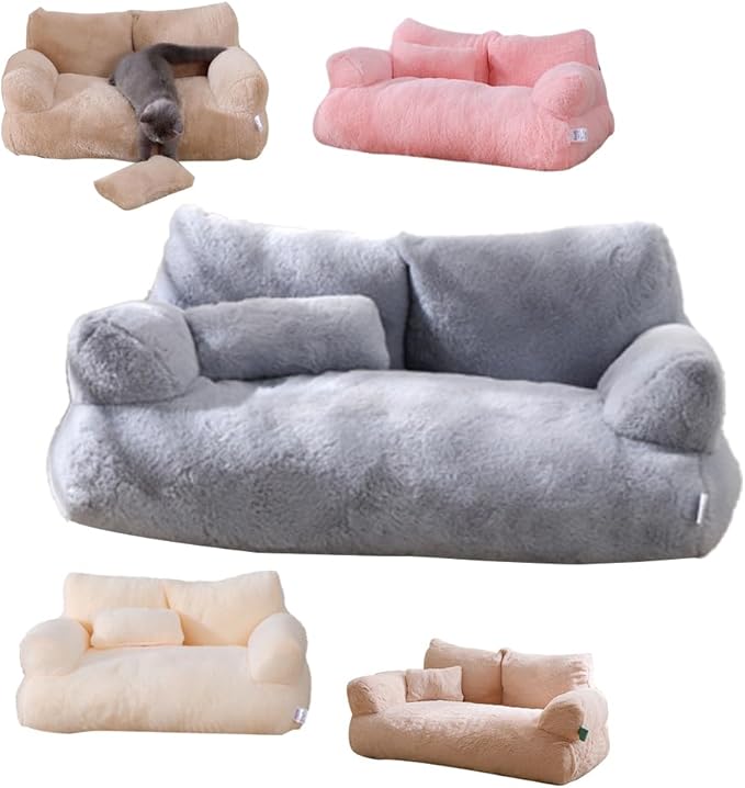 Cat Sofa Bed Pets Cute Couch,Medium Dog, Large Cat Sofa Pet Bed cat Supplies for Indoor (Gray, X-Large)