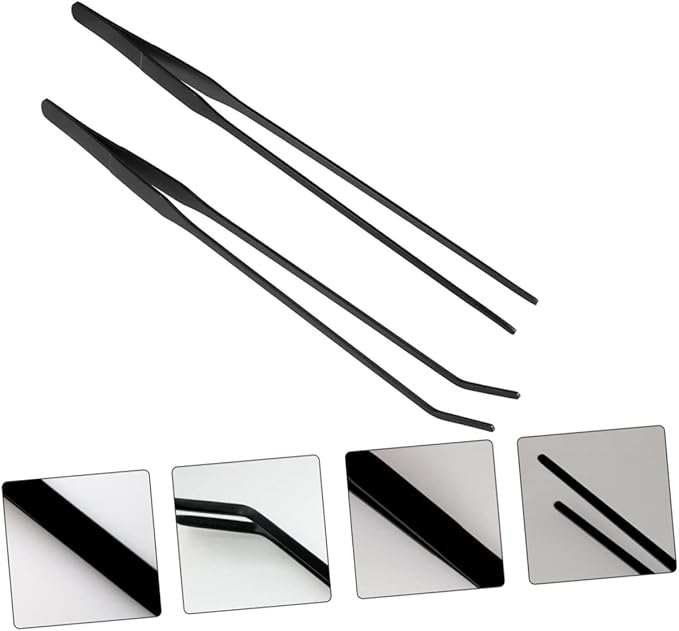 DOITOOL Practical and Durable 2Pcs -Slip Aquarium Tweezer Set