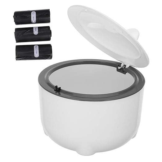 1Set Litter Trash Can with Lid Operation for Easy Cleanup Includes Trash Bags Functional Design for Modern Homes Cat Waste Container