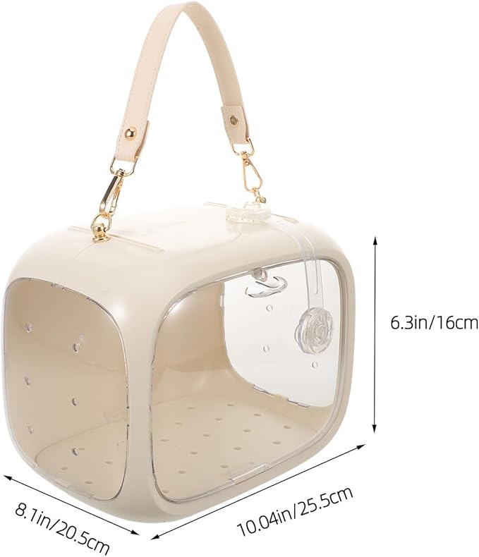 Healifty Portable Parrot Carrier Travel Cage with Handle Breathable Small Bird Travel Cage Bag for Parakeets Lovebirds Cockatiels