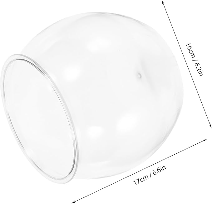 jojofuny Small Round Plastic Fish Bowl Aquarium Tank, Drop-Resistant Desktop Ecological Fish Living Tank for Goldfish and Betta, Medium Size for Home and Office Decor