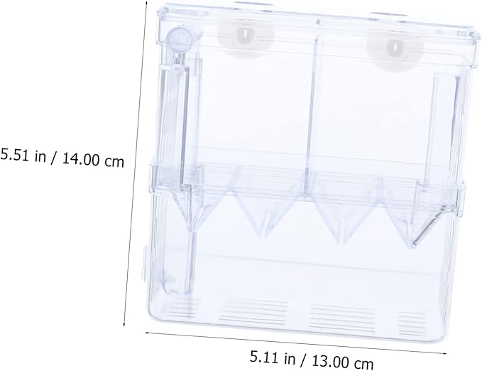 POPETPOP Breeding Tank Aquarium Isolation Box for Fish Cup Design for Betta and Guppy Hatchery Made from Material Easy to Install Observation of Fish Conditions