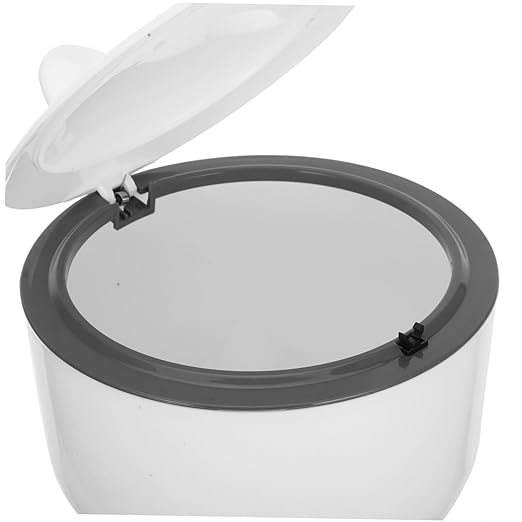 Sealed Cat Litter Trash Can One-Button Operation Cartoon Design Small Desk Waste Bin Plastic Pet Litter Storage