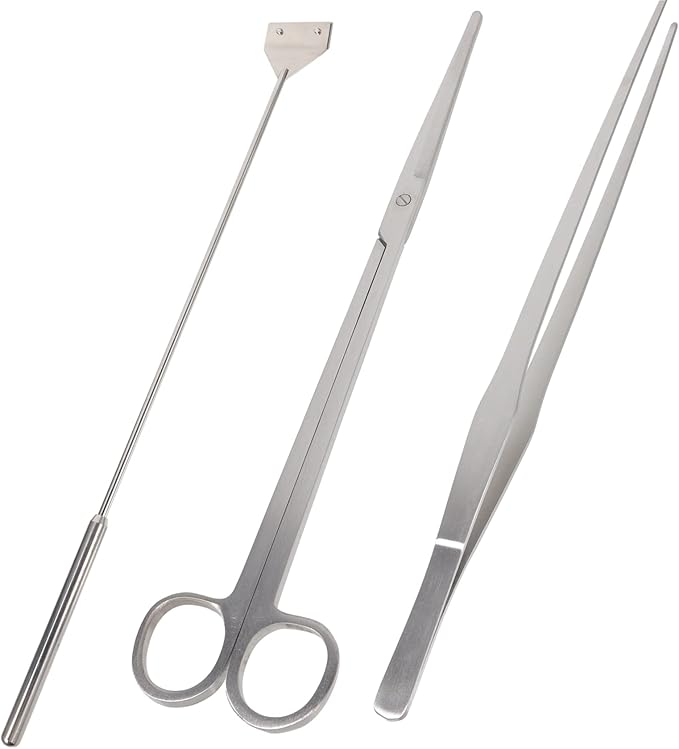 1Set Aquarium Tool Tweezers Scissors Scraper for Fish Tank Maintenance Efficient for Aquariums