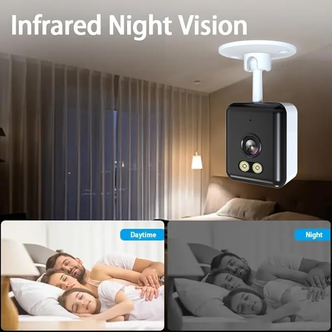 4pcs 5MP WiFi Camera,Cameras for Home Security with Night Vision,Pet Cameras with Phone App,2K Indoor Security Camera,Motion Detection,2-Way Audio,WiFi Home Camera,24/7 SD Card Storage (3)