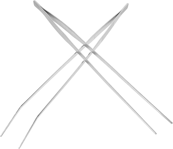 2pcs Extra Large Reptile Feeding Tongs Handle Tweezers for Aquariums Non- Metal Feeding Clip for Lizard Scorpion Practical Tool