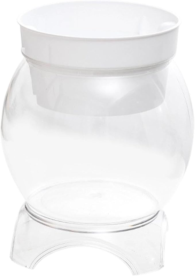 Desktop Fish Bowl Aquarium Hydroponic Planter Creative for Home Landscaping for Living Room with Stand Transparent 2 in 1, 23.5cmx31cm