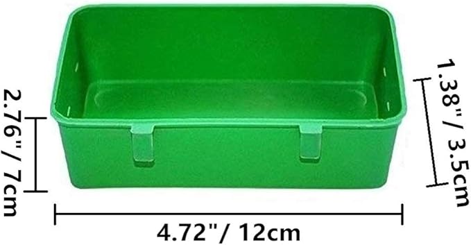 Litewoo Bird Seed Food Feeder Dish Water Feeder Bowl for Parrot Macaw African Greys Budgies Parakeet Cockatiel Conure Canary Finch Cage (4.7inch)