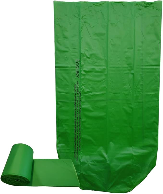EcoLeo Refill Bags, Litter Genie Compatible, Compostable, Equals 4 1/2 Pack of Name Brand, Plastic-Free, Eco-Friendly, Litter Champ and Litter Locker Compatible