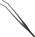 Reptile Feeding Tongs, Stainless Steel Lizard Feeding Tongs, Aquarium Curved Feeding Tweezers for Reptiles with Rubber Tip, Terrarium Feeding Tongs for Gecko, 14.96" Length, Black