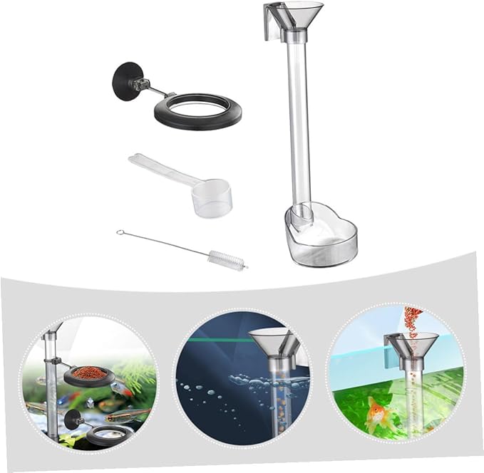 Multifunctional Fish Tank Feeder Tube Aquarium Feeder for Shrimp and Fish Feeding Aquarium Accessory Kit with Feeding Ring