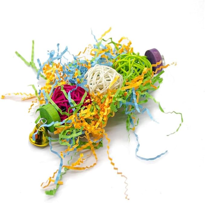 3 PCS Bird Chewing Toys Foraging Shredder Toy Parrot Cage Bird Loofah Hanging Toyfor Small Medium Parrots, Conures, Cockatiel, Budgies, Lovebird Parrotlet, and Bird Cage Accessorie