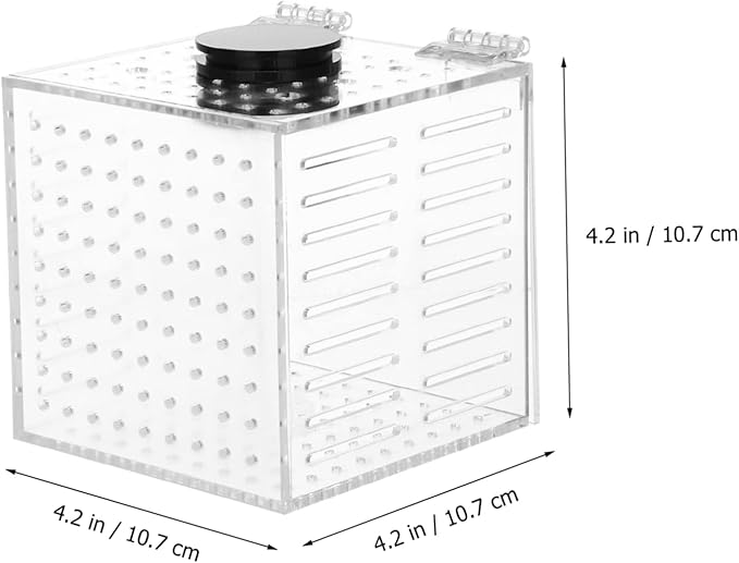 Mikikit 1pc Fish Isolation Box Acrylic Separation Case for Fish Tank and Aquarium Easy to Install Breeding Box for Fry and