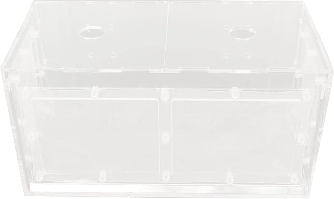 Fish Breeding Isolation Box | Transparent Mesh Side Aquarium Incubator | Guard Small Fish/Eggs | Acrylic Lid & Adjustable Hook | for Fish Tank Hatching (23 * 11 * 12CM)