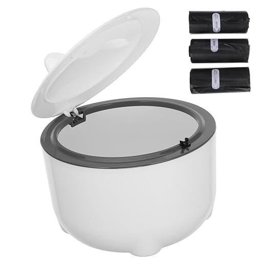 GANAZONO 1set Cat Litter Waste Container Sealed Lid - Pet Litter Storage Bin Includes Trash Bags Convenient One-Button for and Tidy Home