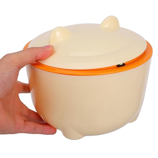Amosfun Sealed Cat Litter Trash Can with Lid and 90pcs Bags, Odor-preventing Pet Waste Container, Small Closed Trash Bin for Bathroom and Cat Litter Disposal