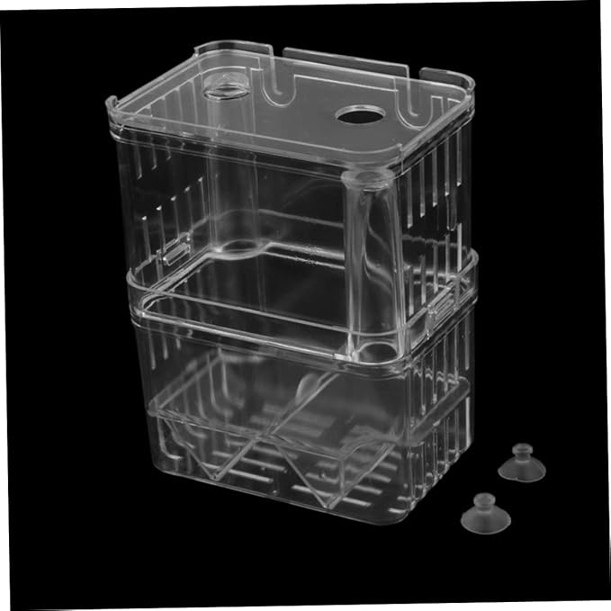 POPETPOP Aquarium Fish Breeding Incubator Box Floating Hatchery for Fish Large Acrylic Cover