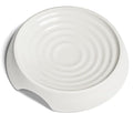 CatGuru Cat Bowls, Whisker Friendly Food Bowl for Indoor Cats, Reliefs Whisker Fatigue, Wide Kitten Dish, Non Slip Pet Dishes, Shallow Pet Plates (Ceramic, White, (Pack of 1))