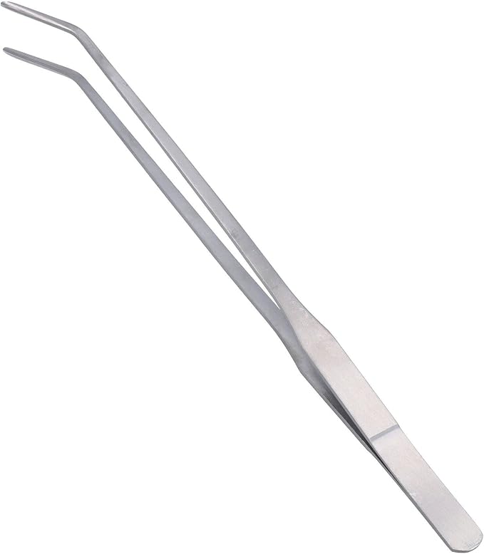 27cm Long Curved Plant Tweezers Aquarium Fish Tank Aqua Cleaning Tool