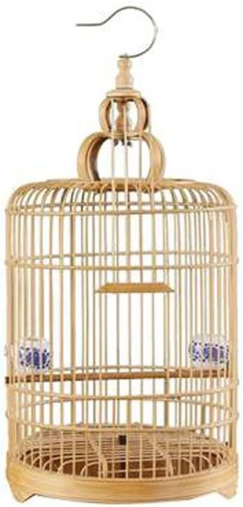 Bird Cage/Birdcages Bird Cage Handmade Round Small Bird Cage Small Fish Bird Cage， Suitable for Small Birds and Parrots Love Birds Finches Birdcage Parrotlets,Brass