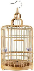 Bird Cage/Birdcages Bird Cage Handmade Round Small Bird Cage Small Fish Bird Cage， Suitable for Small Birds and Parrots Love Birds Finches Birdcage Parrotlets,Brass