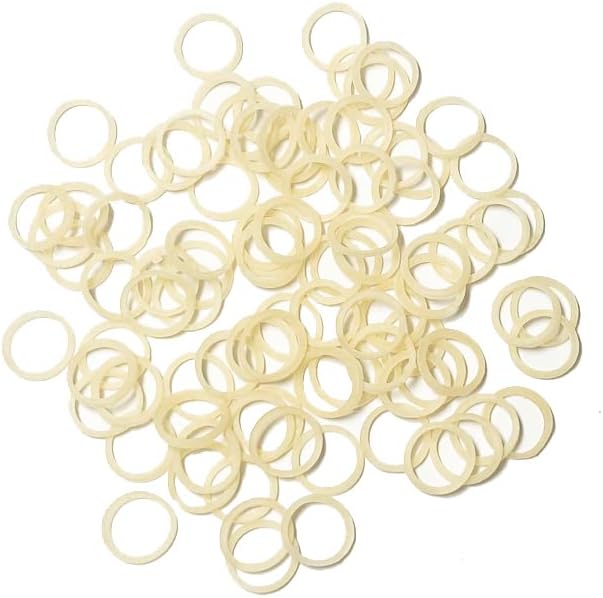 HipGirl Pet Supply 200 Pack Tiny Rubber Bands Dog Hair Ties.3/8" Ivory Hair Rubber Bands for Dog Bows, Mini Rubber Bands for Hair,Dog Grooming Top Knots,Dog Bows,Braids,and Dreadlocks (Ivory)