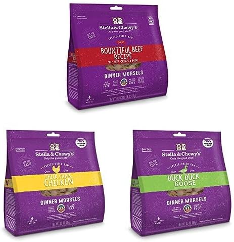 Stella & Chewy's Cat Treats Bundle - 3.5 oz Bags (Beef, Chicken, Duck)