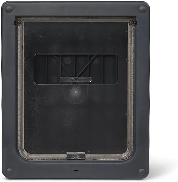 Dog Mate Lockable Medium Dog Door (215G) - Flap for Medium Dogs and Large Cats, for UPVC, Wall and Wood, Securely Designed for Your Pets, Grey