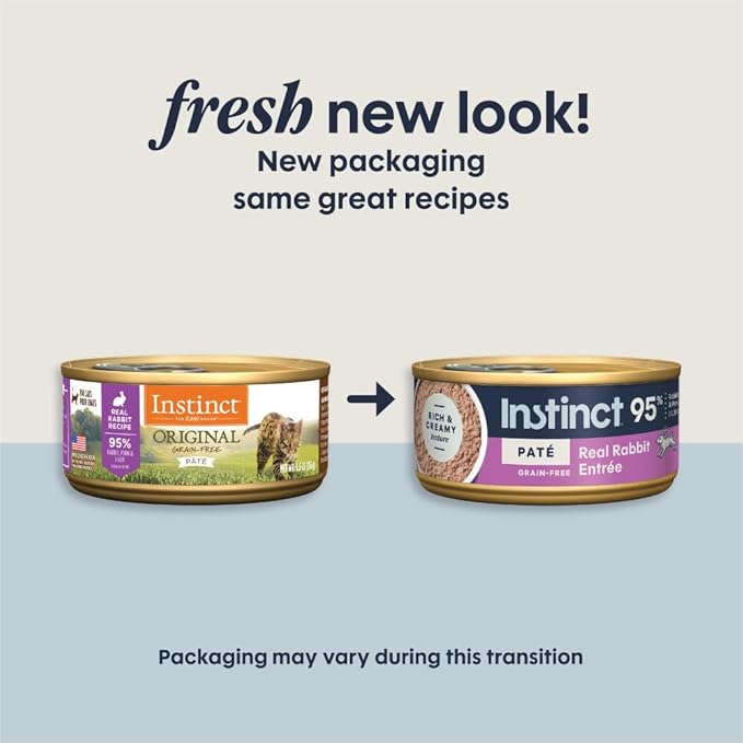 Instinct Original Grain Free Real Rabbit Recipe Natural Wet Canned Cat Food by Nature's Variety, 5.5 oz. Cans (Case of 12)
