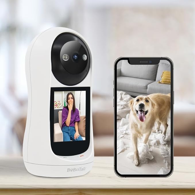 Pet Camera for Dogs Cats - 5MP 1080P Indoor Smart Camera with 360° Vision, Motion Tracking, 2-Way Audio, Human Detection & 32ft Night Vision for Baby and Pet Monitor