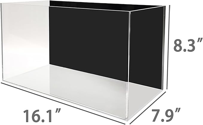 FixtureDisplays® 16.1 X 7.9 X 8.3" 5 Gallon Premium Clear Acrylic Fish Tank 22192-NF