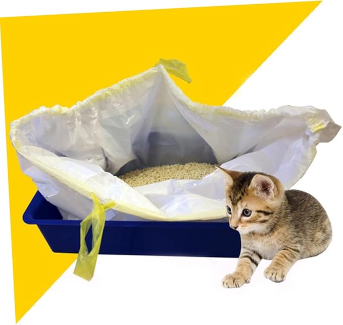 SUPVOX 7pcs Cat Litter Waste Bags and Drawstring Design for Easy -up for Travel and Outdoor Use Pet Poop Bags