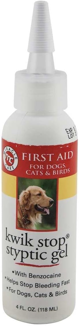 Styptic Kwik Stop Dog Cat Bird Ferret Helps Stop Bleeding Fast Powder Gel Pads or Swabs (6 oz Powder)